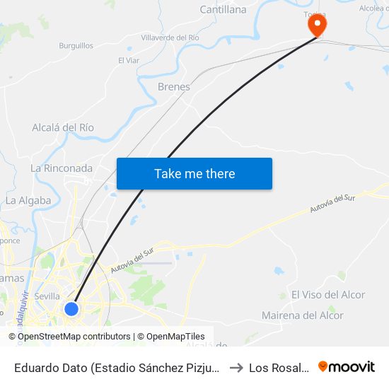 Eduardo Dato (Estadio Sánchez Pizjuan) to Los Rosales map