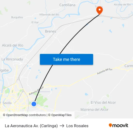 La Aeronautica  Av. (Carlinga) to Los Rosales map
