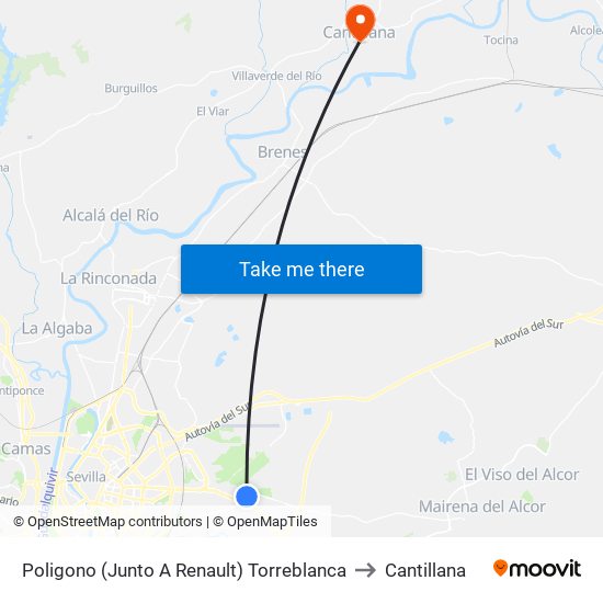Poligono (Junto A Renault) Torreblanca to Cantillana map