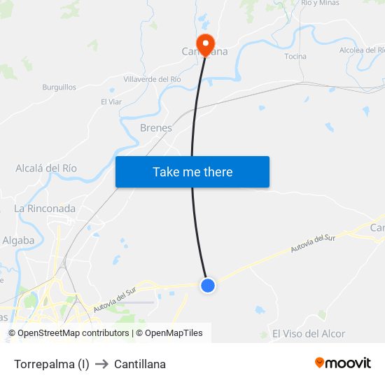 Torrepalma (I) to Cantillana map