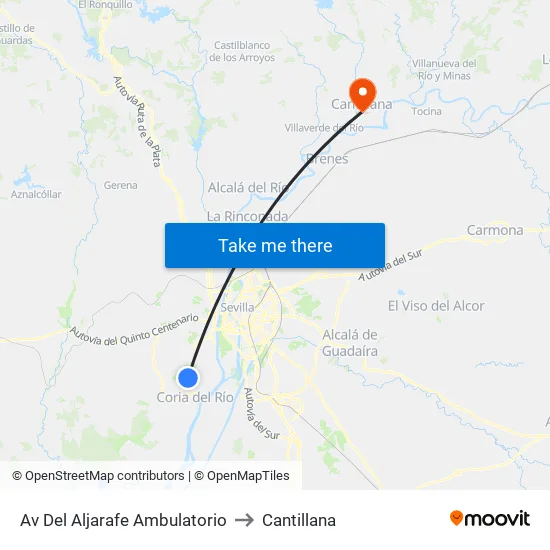 Av Del Aljarafe Ambulatorio to Cantillana map