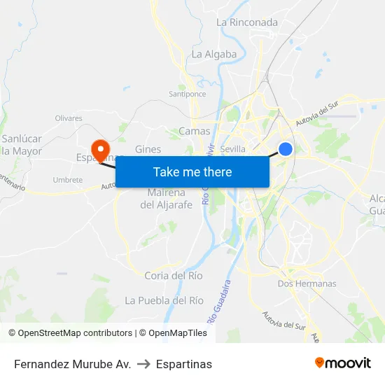 Fernandez Murube  Av. to Espartinas map