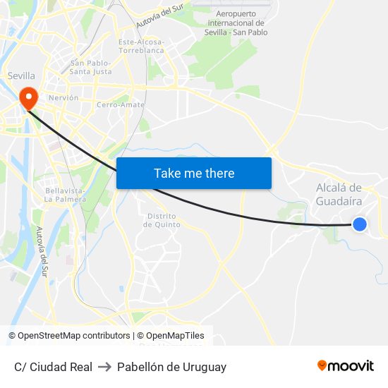C/ Ciudad Real to Pabellón de Uruguay map