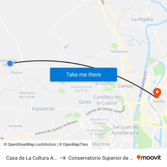 Casa de La Cultura Albaida to Conservatorio Superior de Música map