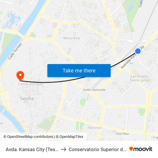 Avda. Kansas City (Tesalónica) to Conservatorio Superior de Música map