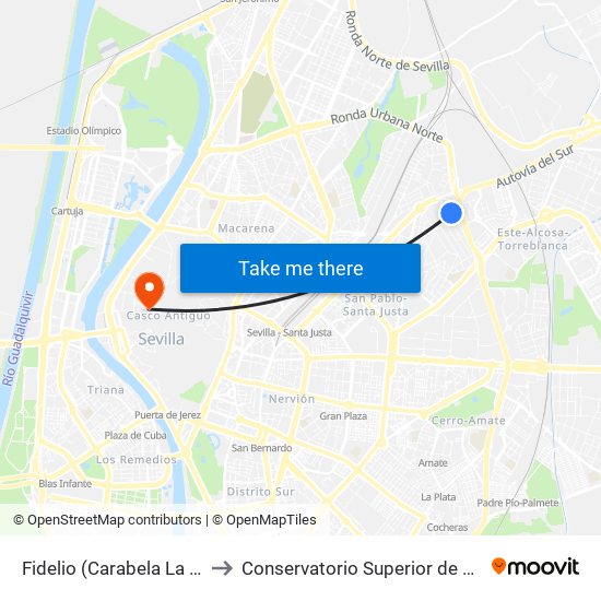 Fidelio (Carabela La Niña) to Conservatorio Superior de Música map