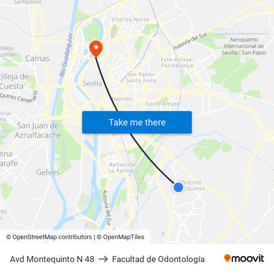 Avd Montequinto N 48 to Facultad de Odontología map