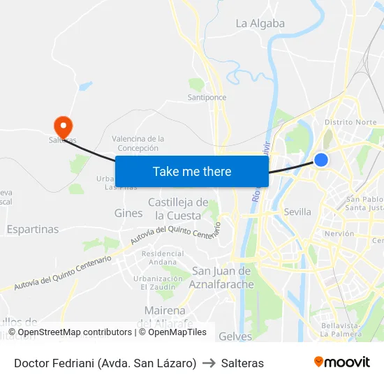 Doctor Fedriani (Avda. San Lázaro) to Salteras map