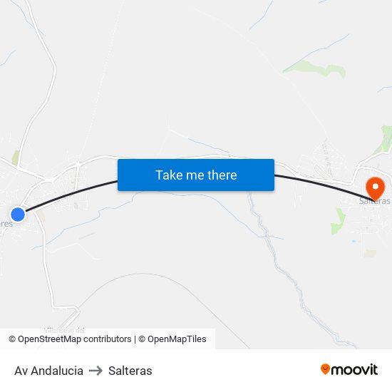 Av Andalucia to Salteras map