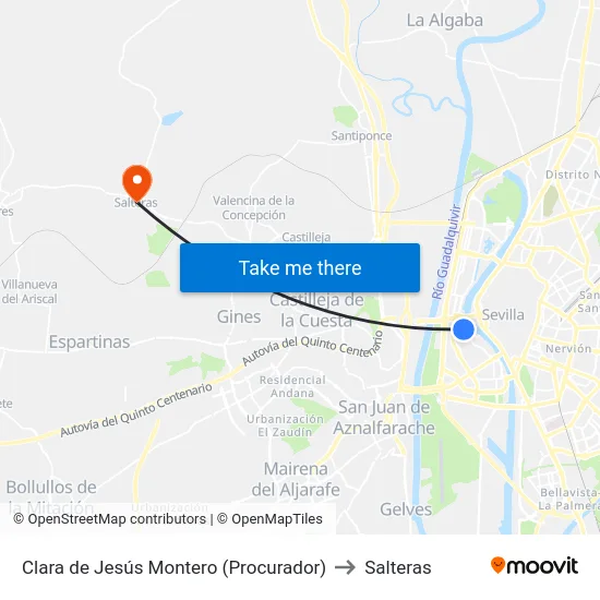 Clara de Jesús Montero (Procurador) to Salteras map