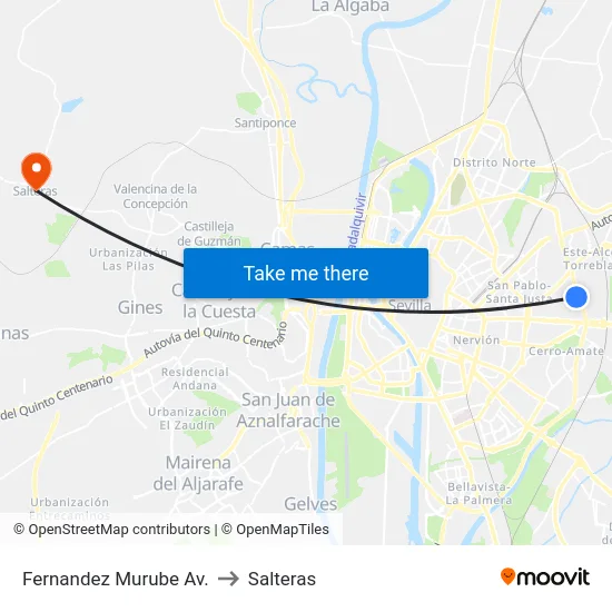 Fernandez Murube  Av. to Salteras map