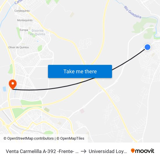 Venta Carmelilla A-392 -Frente- (V) to Universidad Loyola map