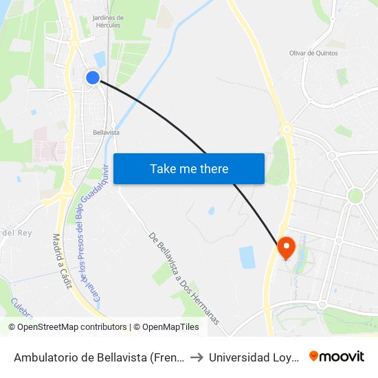 Ambulatorio de Bellavista (Frente) to Universidad Loyola map