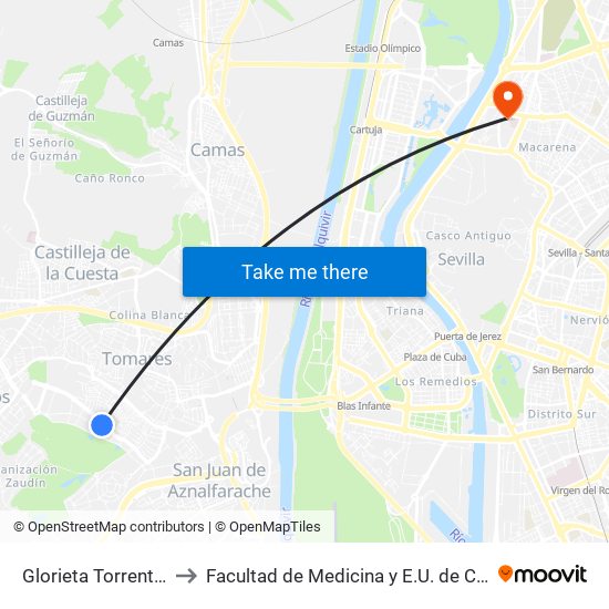 Glorieta Torrente Ballester to Facultad de Medicina y E.U. de Ciencias de La Salud map