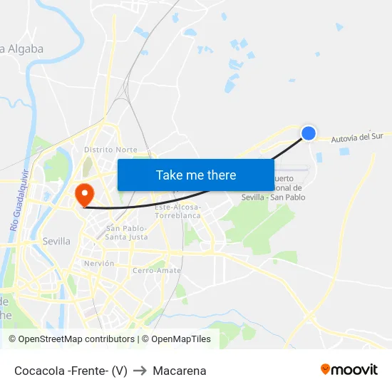 Cocacola -Frente- (V) to Macarena map