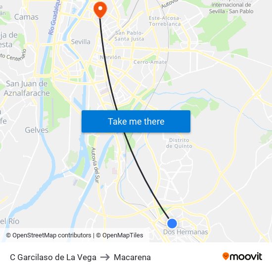 C Garcilaso de La Vega to Macarena map
