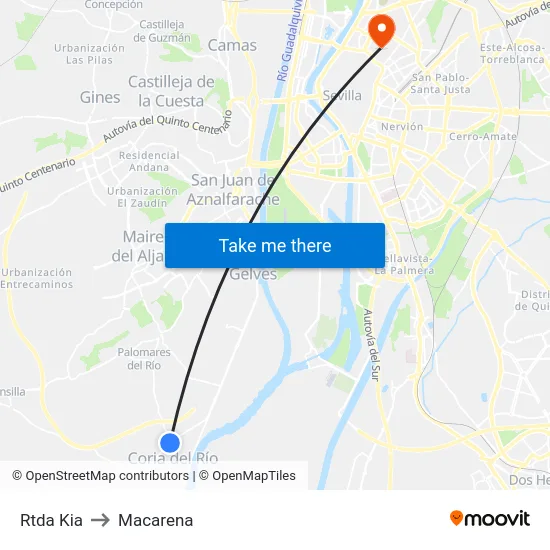 Rtda Kia to Macarena map