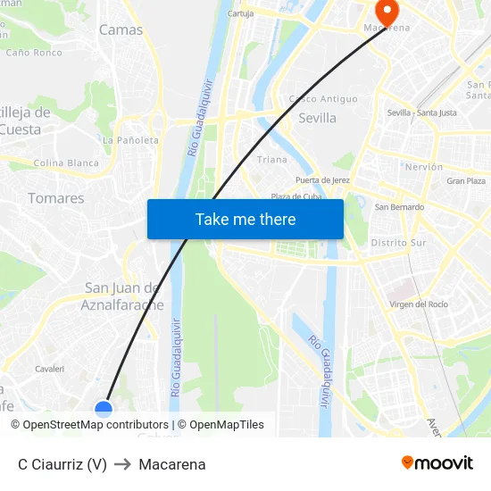 C Ciaurriz (V) to Macarena map