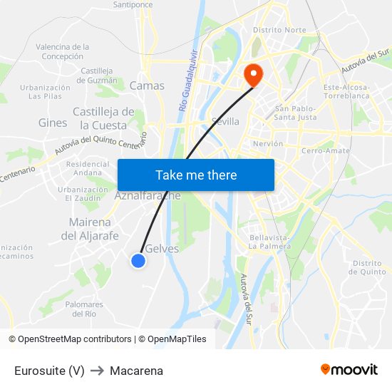 Eurosuite (V) to Macarena map