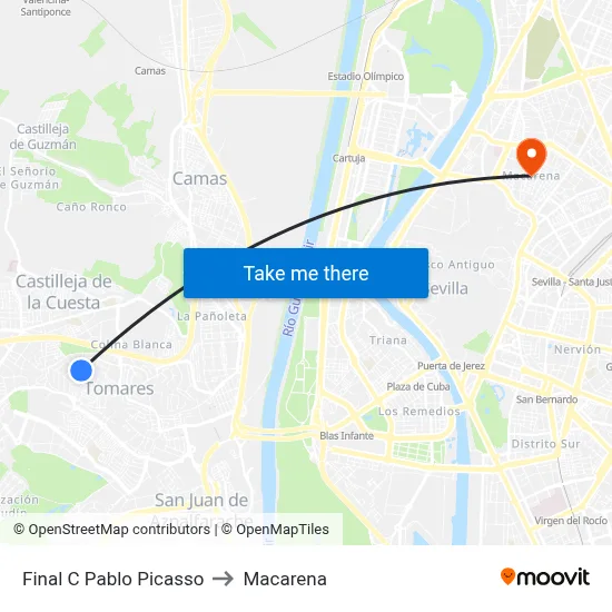 Final C Pablo Picasso to Macarena map