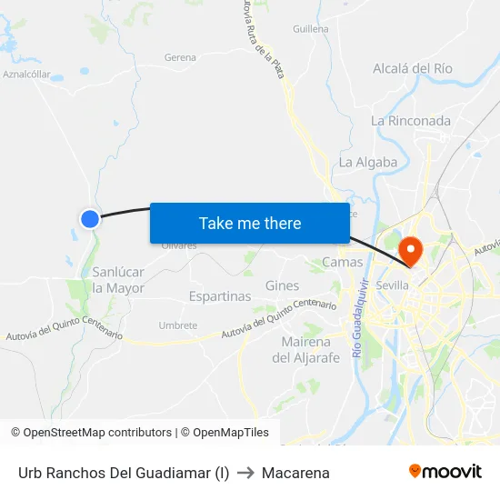 Urb Ranchos Del Guadiamar (I) to Macarena map