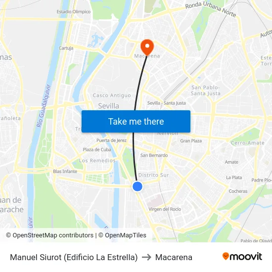Manuel Siurot (Edificio La Estrella) to Macarena map