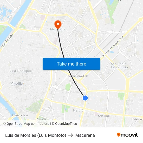 Luis de Morales (Luis Montoto) to Macarena map
