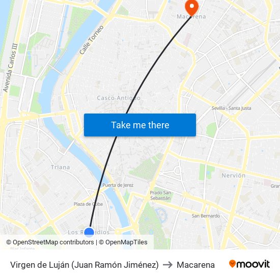 Virgen de Luján (Juan Ramón Jiménez) to Macarena map