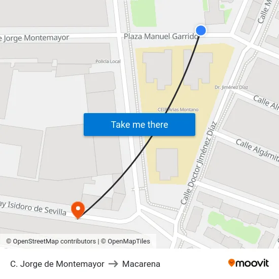 C. Jorge de Montemayor to Macarena map