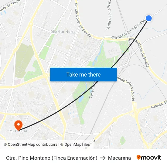 Ctra. Pino Montano (Finca Encarnación) to Macarena map