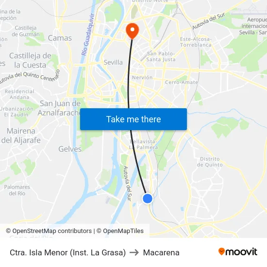 Ctra. Isla Menor (Inst. La Grasa) to Macarena map