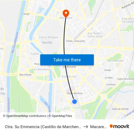 Ctra. Su Eminencia (Castillo de Marchenilla) to Macarena map