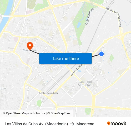 Las Villas de Cuba  Av. (Macedonia) to Macarena map