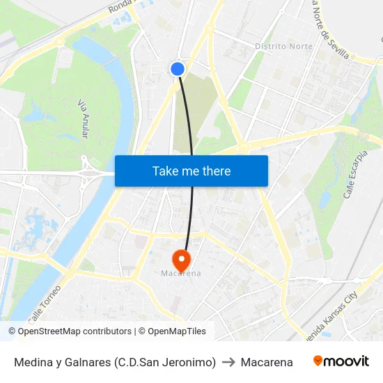 Medina y Galnares (C.D.San Jeronimo) to Macarena map