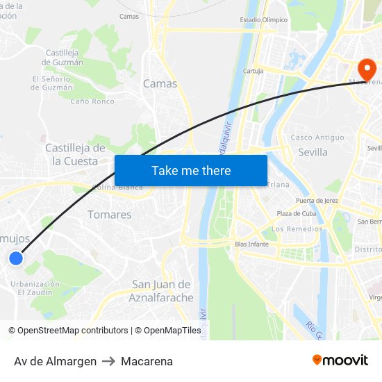 Av de Almargen to Macarena map