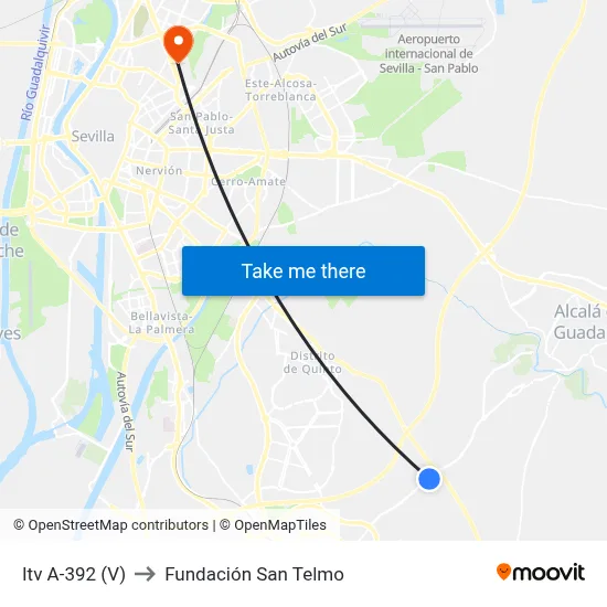 Itv A-392 (V) to Fundación San Telmo map