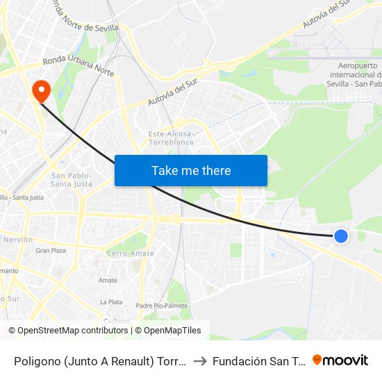 Poligono (Junto A Renault) Torreblanca to Fundación San Telmo map