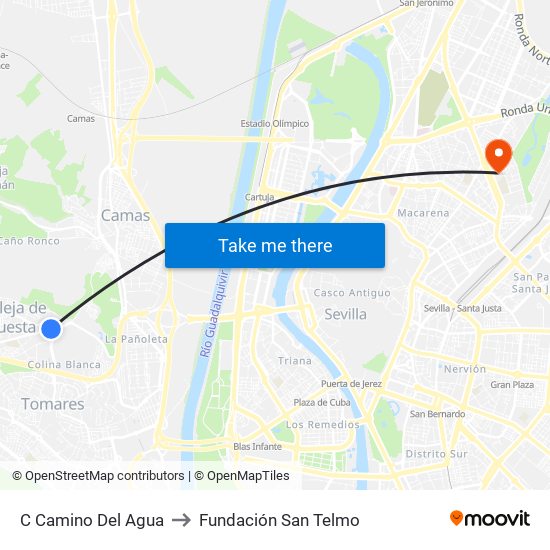 C Camino Del Agua to Fundación San Telmo map