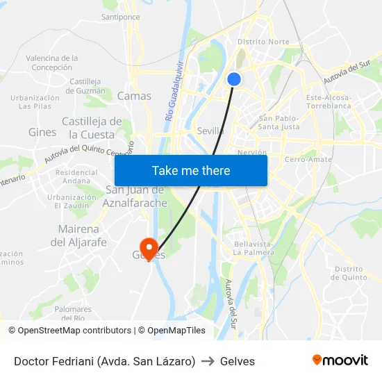 Doctor Fedriani (Avda. San Lázaro) to Gelves map