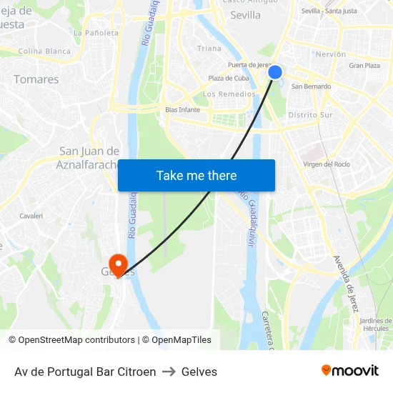 Av de Portugal Bar Citroen to Gelves map