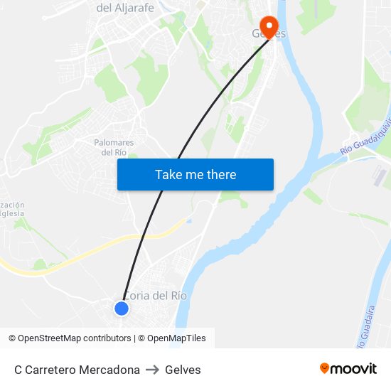 C Carretero Mercadona to Gelves map