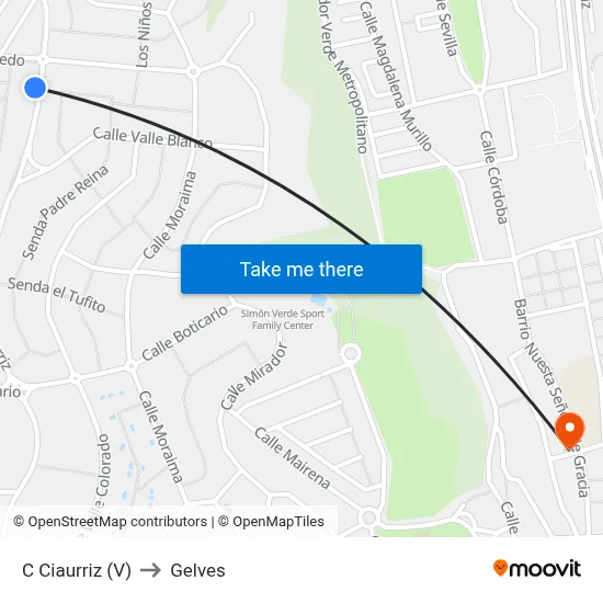C Ciaurriz (V) to Gelves map