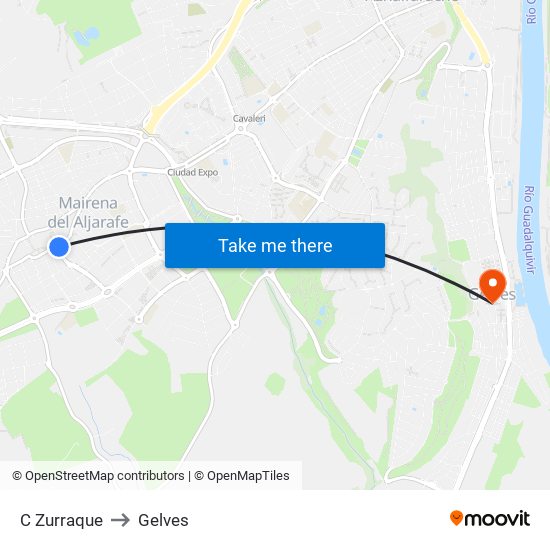 C Zurraque to Gelves map