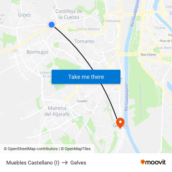 Muebles Castellano (I) to Gelves map
