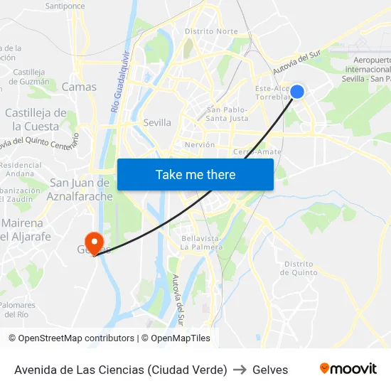 Avenida de Las Ciencias (Ciudad Verde) to Gelves map