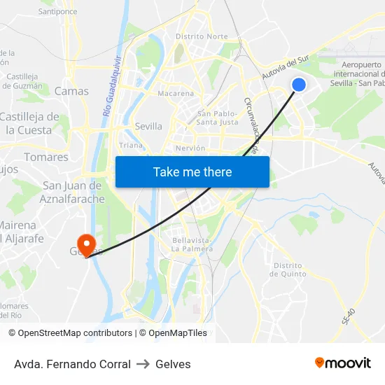 Avda. Fernando Corral to Gelves map