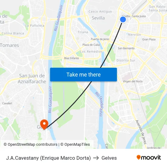 J.A.Cavestany (Enrique Marco Dorta) to Gelves map