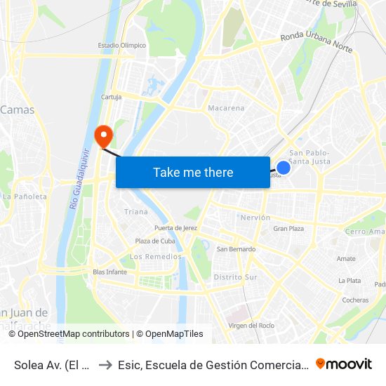 Solea Av. (El Greco) to Esic, Escuela de Gestión Comercial y Marketing map