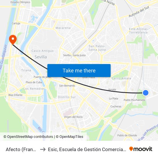 Afecto (Franqueza) to Esic, Escuela de Gestión Comercial y Marketing map