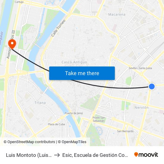 Luis Montoto (Luis de Morales) to Esic, Escuela de Gestión Comercial y Marketing map
